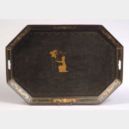 Large Classical Painted Tole Tray