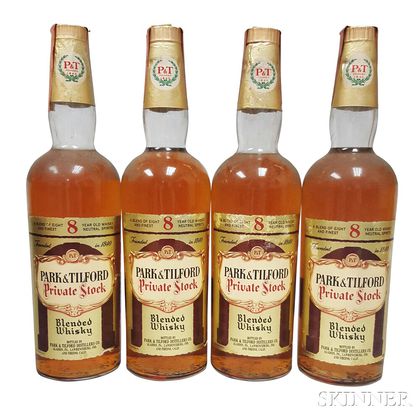 Park & Tilford Private Stock Blended Whiskey, 4 4/5 quart bottles 
