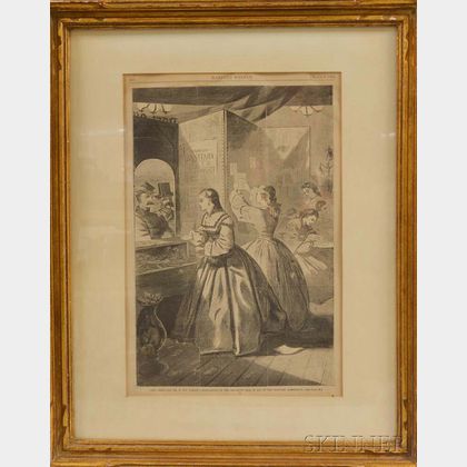 Framed Winslow Homer Engraving from Harper's Weekly .