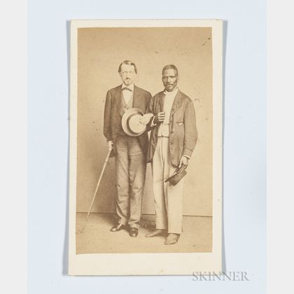 Carte-de-visite Depicting a White Man and an African American Man
