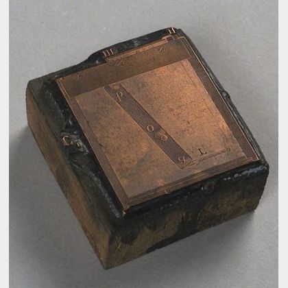 Original Lumiere Copper Printing Block