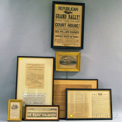 Eight Framed American Historical Prints