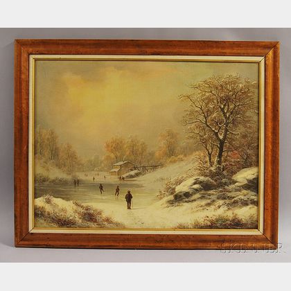 Joseph Morviller (American, 1800-1870) Winter Scene.