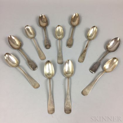 Eleven Sterling Silver Tablespoons