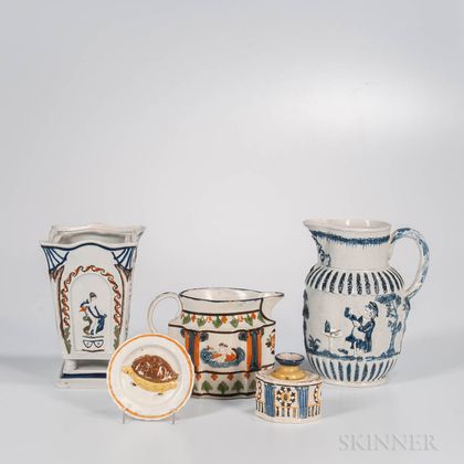 Five Staffordshire Pearlware Items