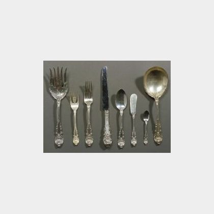 Wallace Sterling Silver &#34;Sir Christopher&#34; Pattern Flatware Service