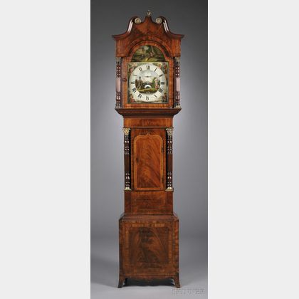 James Edwards Mahogany Tall Clock with Automaton