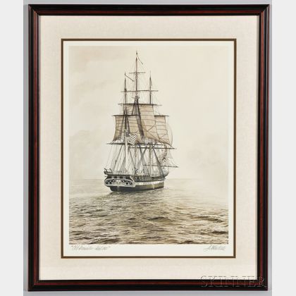 Artist Signed Old Ironsides - Sail 200 Print