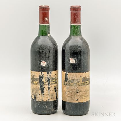 Mondavi Cabernet Sauvignon Napa 1969, 2 bottles 