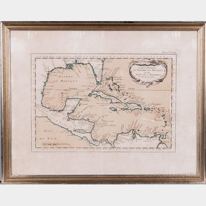 Gulf of Mexico. Jacques-Nicolas Bellin (1703-1772) Carte Reduite du Golphe du Mexique et des Isles de l'Amerique.