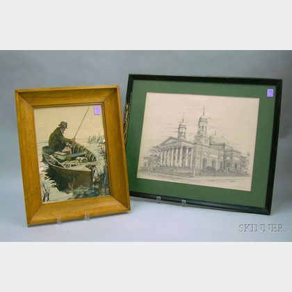Two Framed Works on Paper