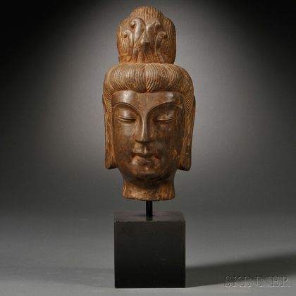 Stone Buddhist Head