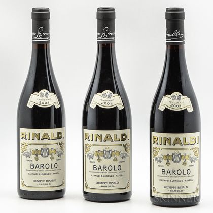 Rinaldi Barolo Cannubi San Lorenzo Ravera 2001, 3 bottles 
