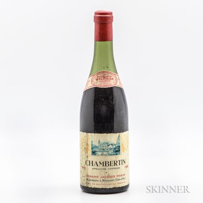 Jacques Prieur Chambertin 1961, 1 bottle 