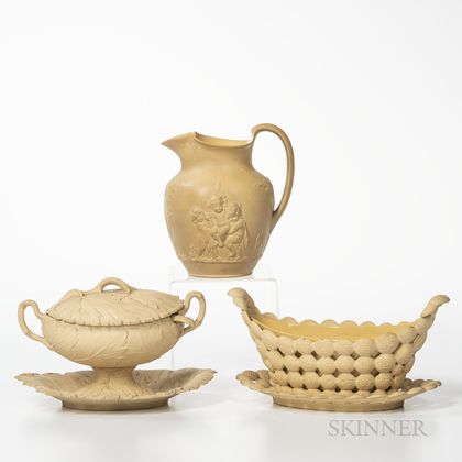 Three Wedgwood Caneware Table Items
