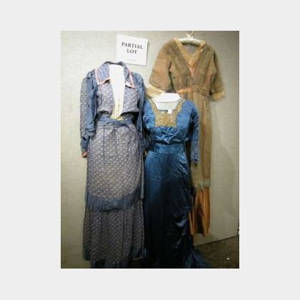 Five Victorian and Edwardian Dresses and Two Coats