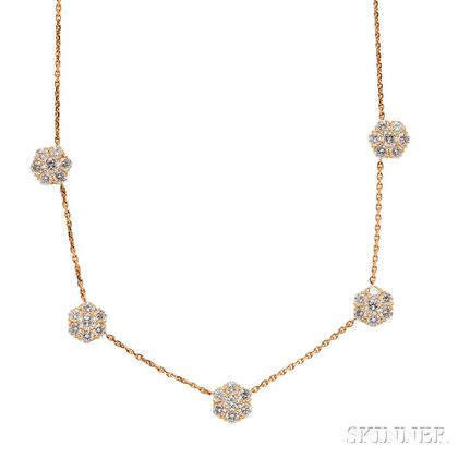 18kt Gold and Diamond "Fleurette" Necklace, Van Cleef & Arpels