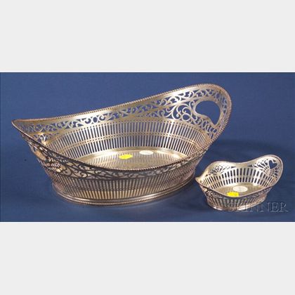 Two Dutch .833 Silver Reticulated Baskets