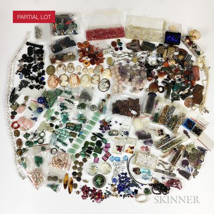Large Group of Beads and Unmounted Gemstones