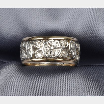 14kt Gold and Platinum Band