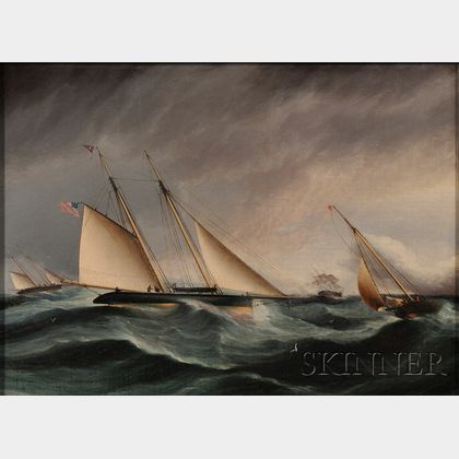 James Edward Buttersworth (British/American, 1817-1894) Yacht Race.