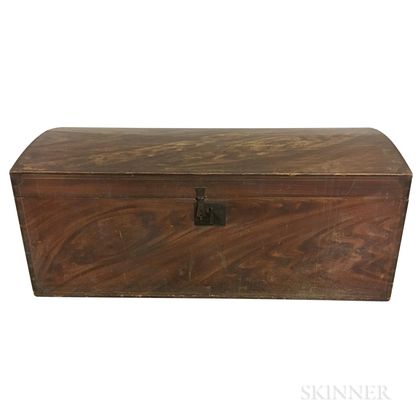 Grain-painted Pine Dome-top Chest