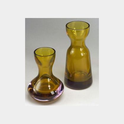 Two Seguso Murano Glass Vases