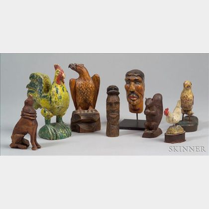 Nine Assorted Small Figures