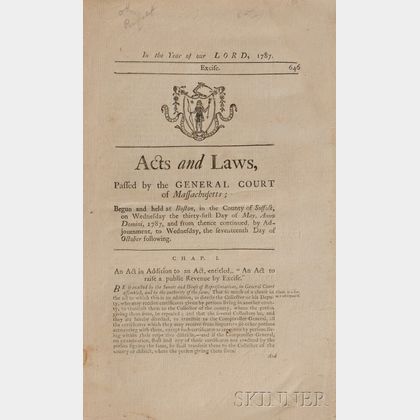 Acts and Laws Passed by the Great and General Court or Assembly of the Colony of the Massachusetts-Bay in New-England.