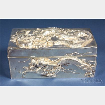 Large Japanese Export Silver Box