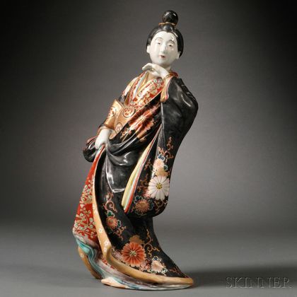 Porcelain Figure of a Geisha