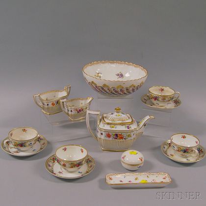 Assorted Dresden Porcelain Tea Service