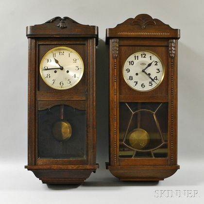 Two Chiming Wall Clocks