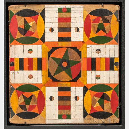 Double Polychrome Painted Game Board