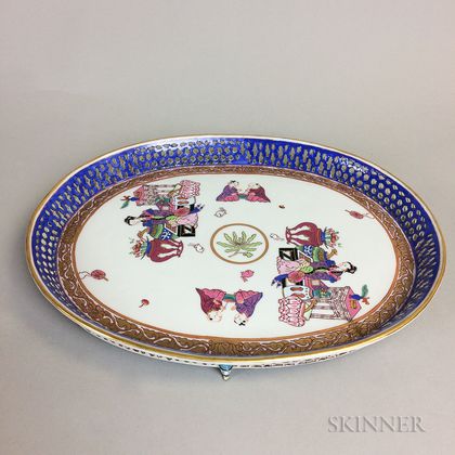 Japanese Reticulated Footed Porcelain Platter
