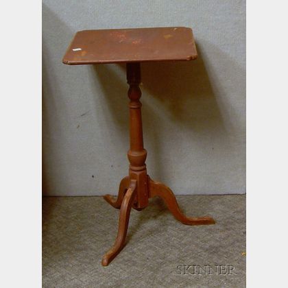 Red-painted Federal-style Candlestand. 