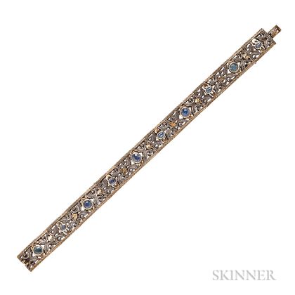 Renaissance Revival Sapphire Bracelet