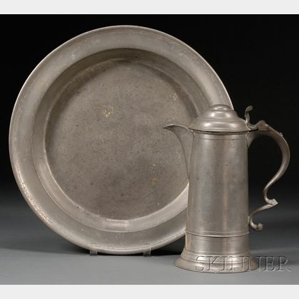 Pewter Flagon and Charger