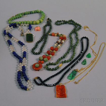 Small Group of Mostly Asian Beaded Jewelry