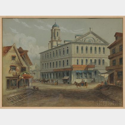 American/Anglo School, 19th Century Faneuil Hall Boston U.S.A.