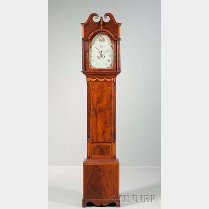 New York Mahogany Inlaid Tall Clock