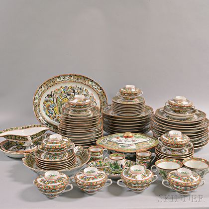 Approximately Eighty-seven Pieces of Chinese Export "Thousand Butterflies" Porcelain