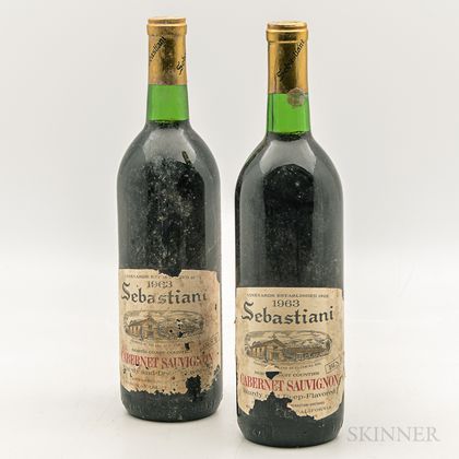Sebastiani Cabernet Sauvignon Bin 9 1963, 2 bottles 