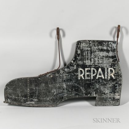Double-sided "Repair" Shoe-form Trade Sign