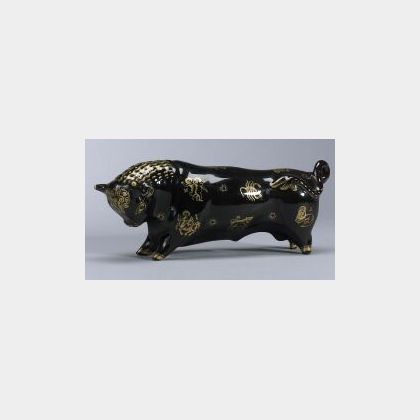 Wedgwood Black Glazed Taurus the Bull