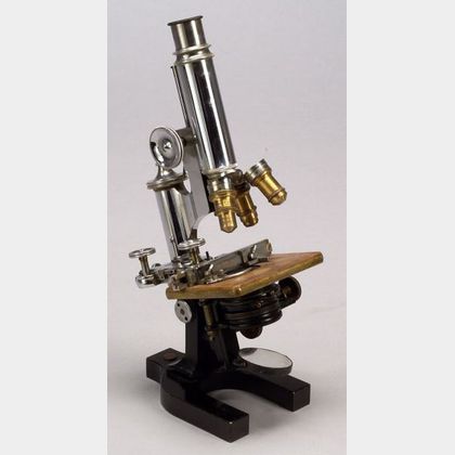 Nickel-Plated Bausch & Lomb Microscope