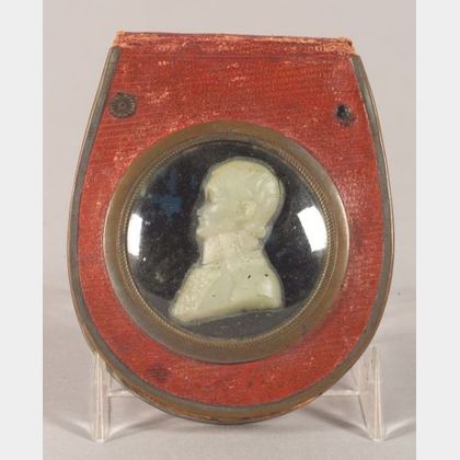 Napoleonic Wax Portrait-mounted Coin Purse