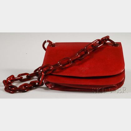 Prada Red Leather Purse