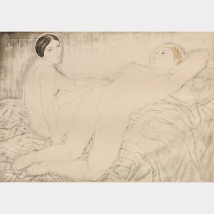 Léonard Tsuguhara Foujita (Japanese/French, 1886-1968) Les deux amies