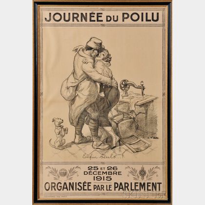 Framed French World War I Poster